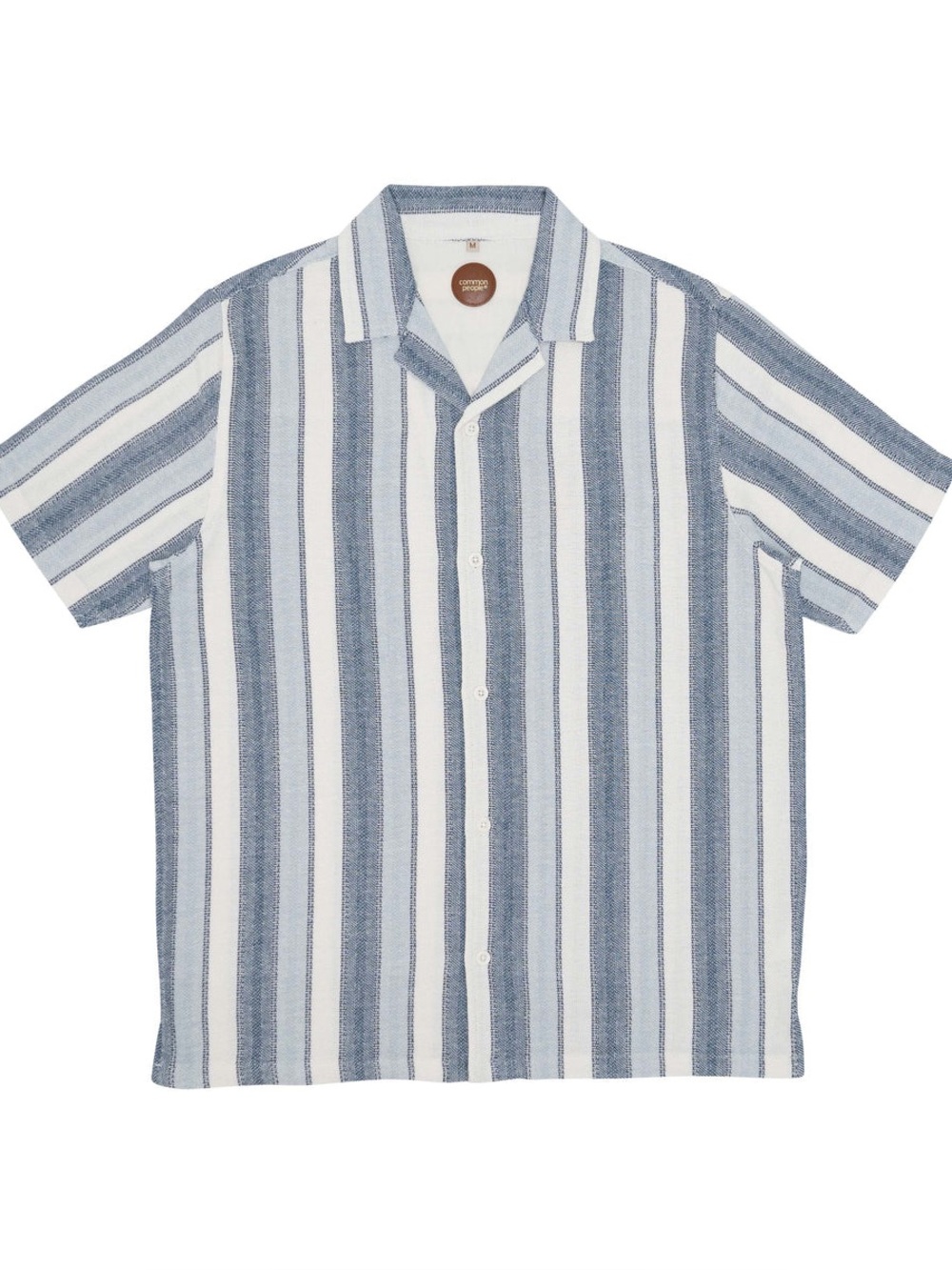 Common People Clothing Blue & White Jute Stripe Size: Medium